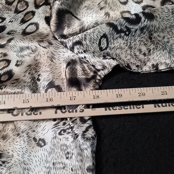 Antilia Femme Womens Button Up Blouse Multicolor Size Medium Polyester Blend - Picture 5 of 12